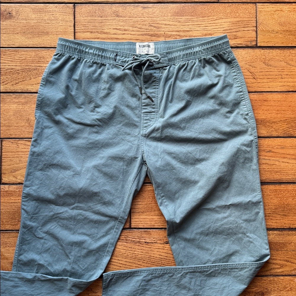 Linksoul Pants Men’s XL Blue Tempus Fugit Chino Casual Golf LS6144 Lightweight - Picture 2 of 12